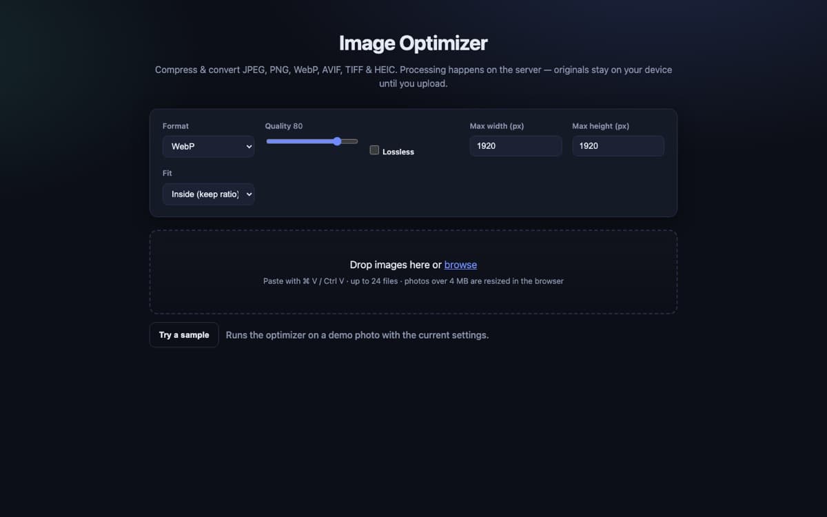 Image Optimizer screenshot